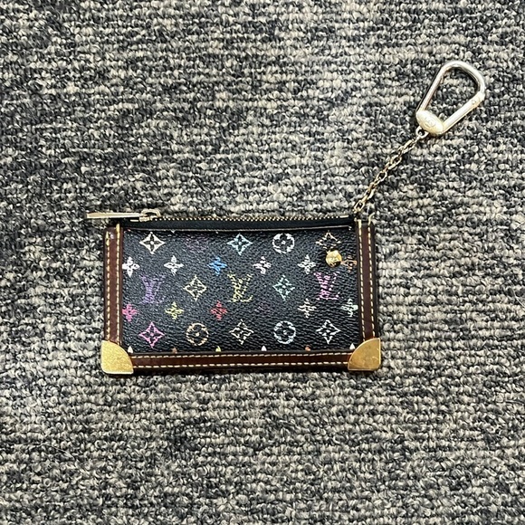 Louis Vuitton Murakami Coin/Card Holder with small chain and carabiner - Picture 2 of 8